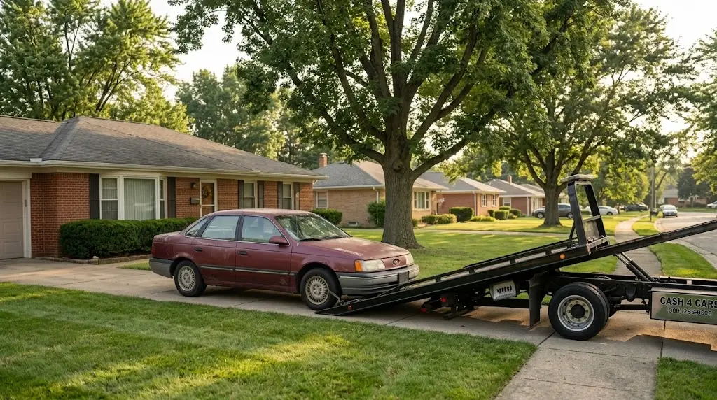 Cash for junk cars Elyria OH for non-running vehicles and same-day pickup